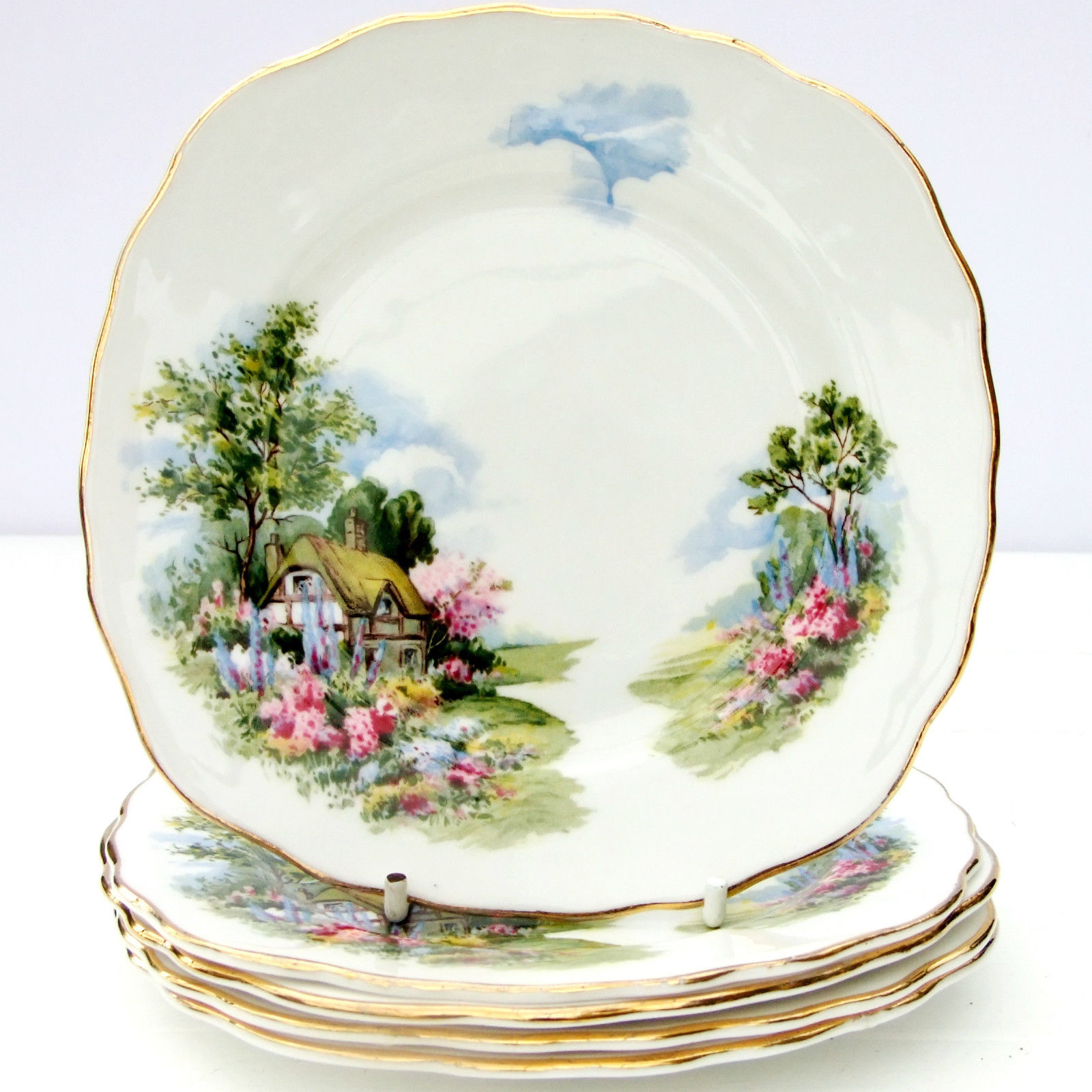 Vintage Country Cottage Side Plate by Royal Vale