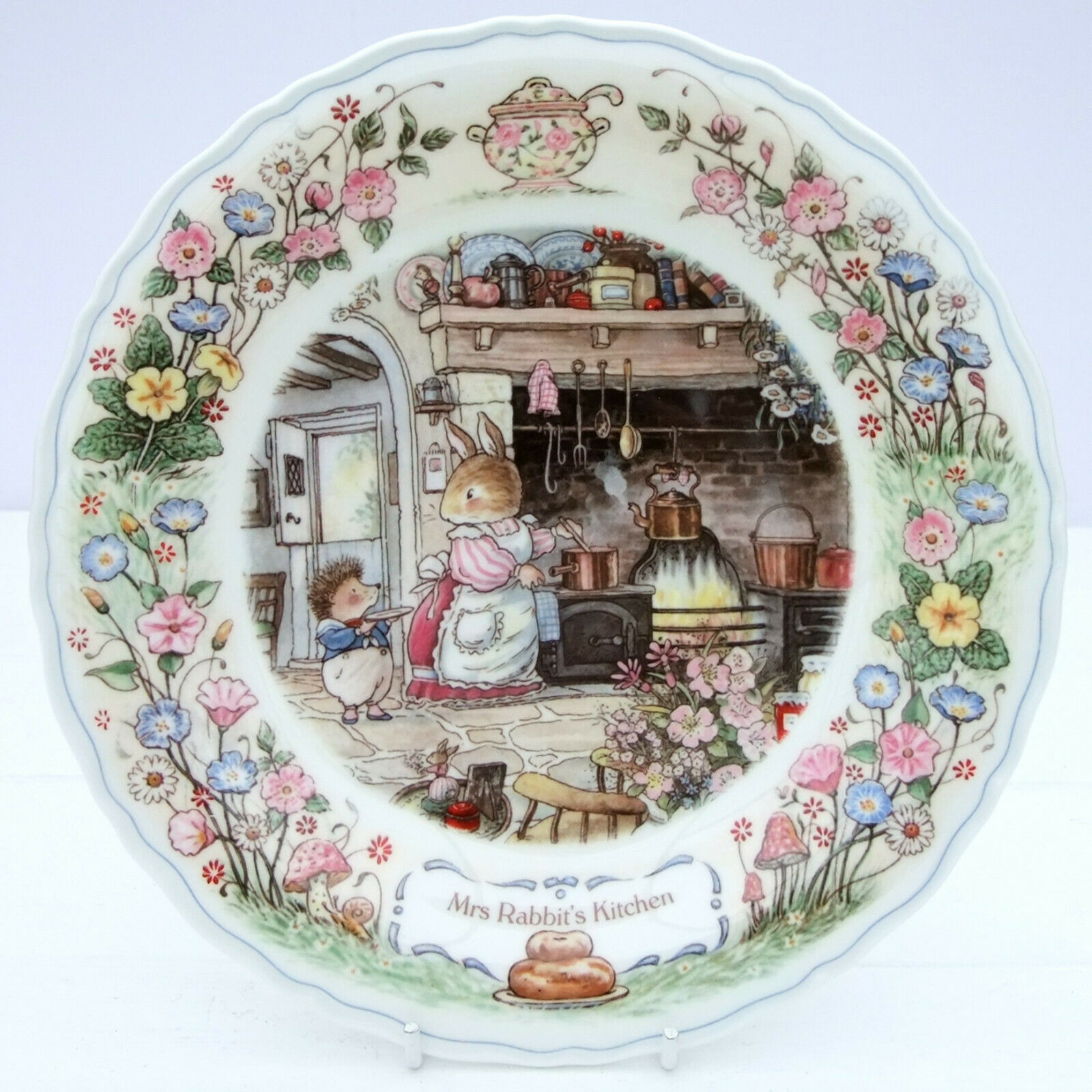 Vintage Wedgwood Bone China Foxwood Tales Plate Mrs Rabbit's