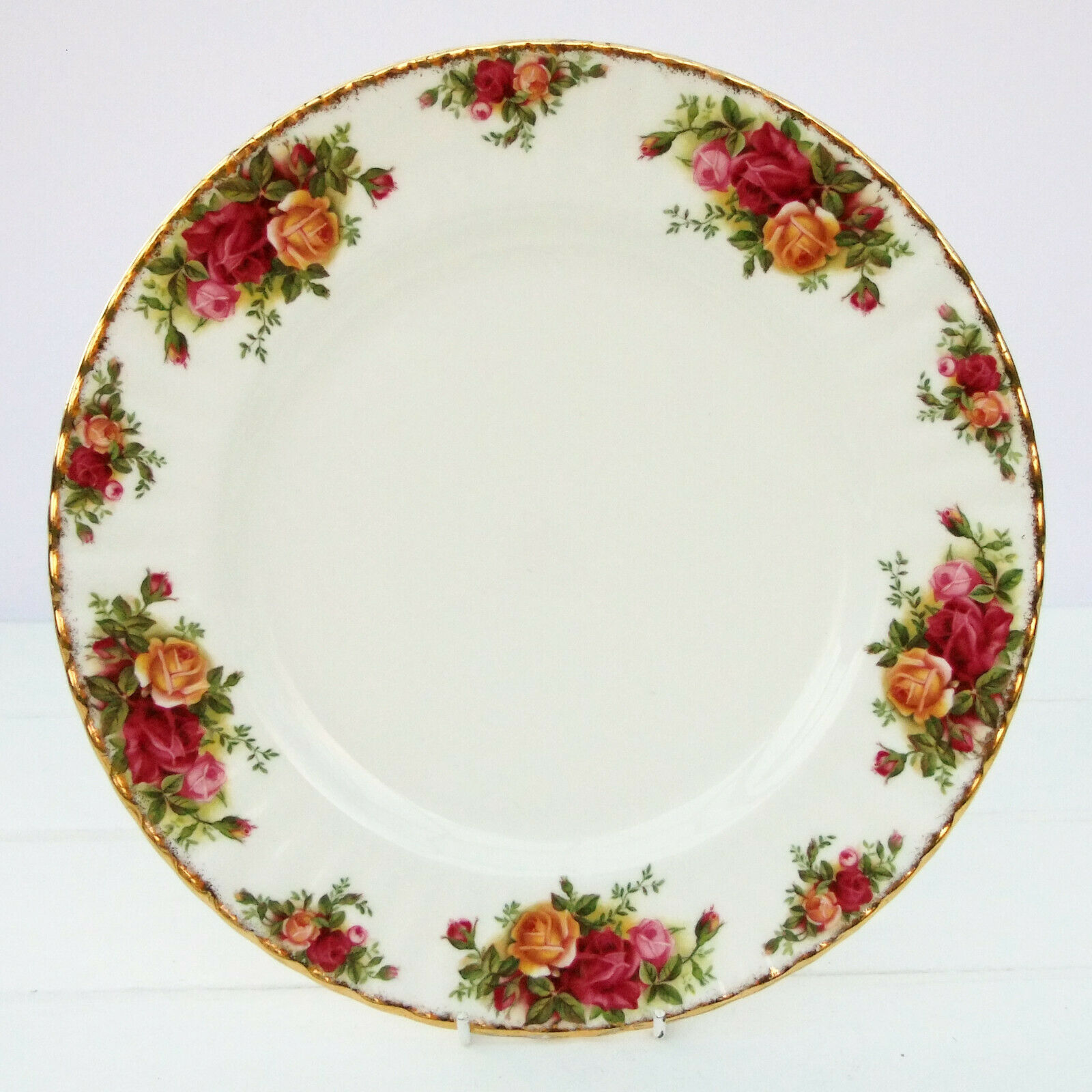 Vintage Royal Albert Old Country Roses Bone China Floral Dinner Plate ...